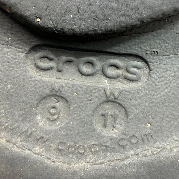 Crocs Black Unisex Size W11/M9 Outdoor Offroad Clogs Adjustable Ankle Straps - Picture 5 of 7